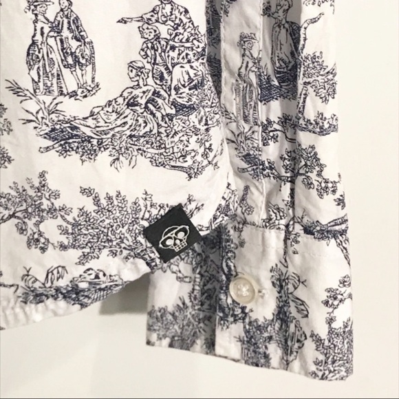 MOSTLY HEARD RARELY SEEN Skeleton Ghost Button Shirt - Picture 8 of 12